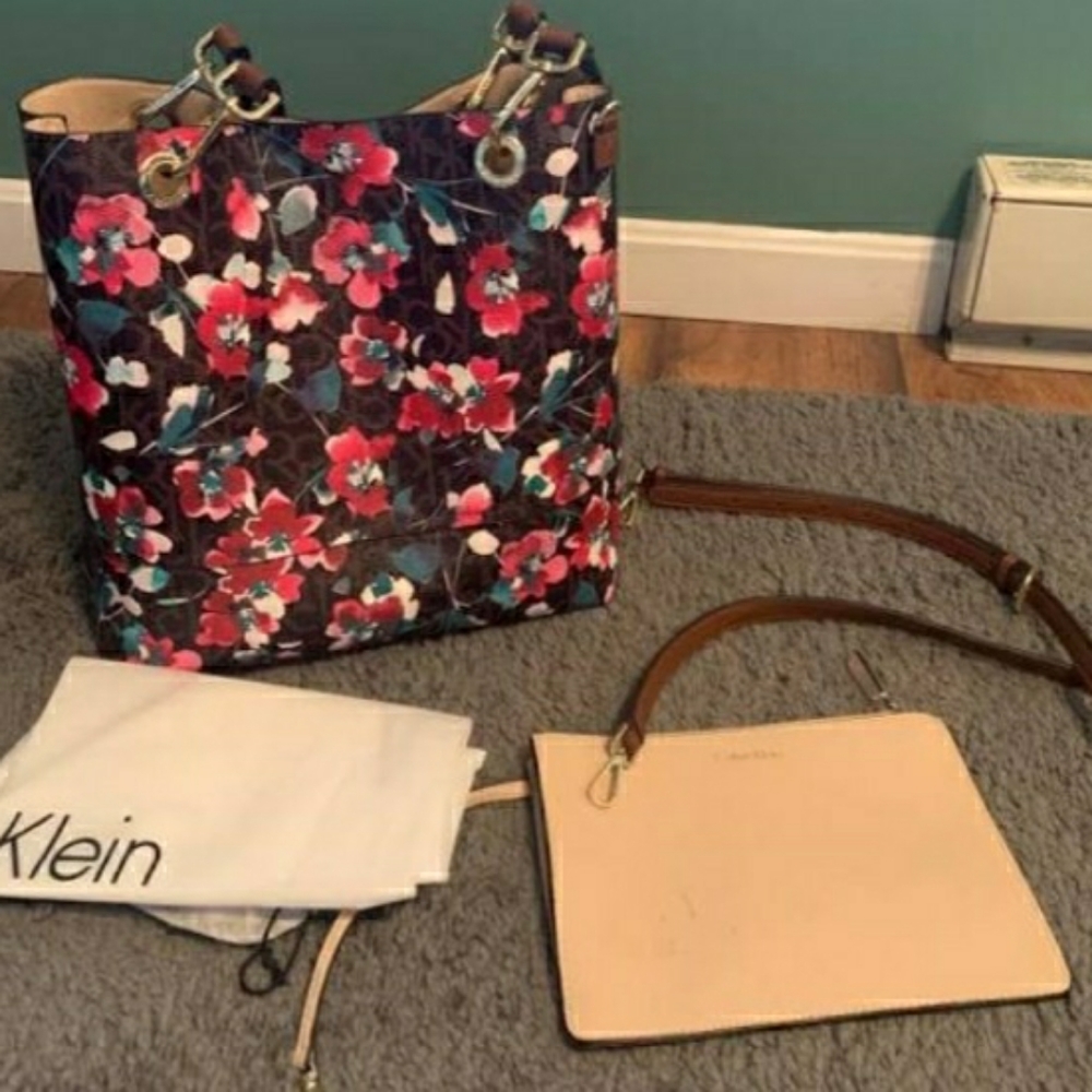Calvin Klein Floral Reversible Tote Bag